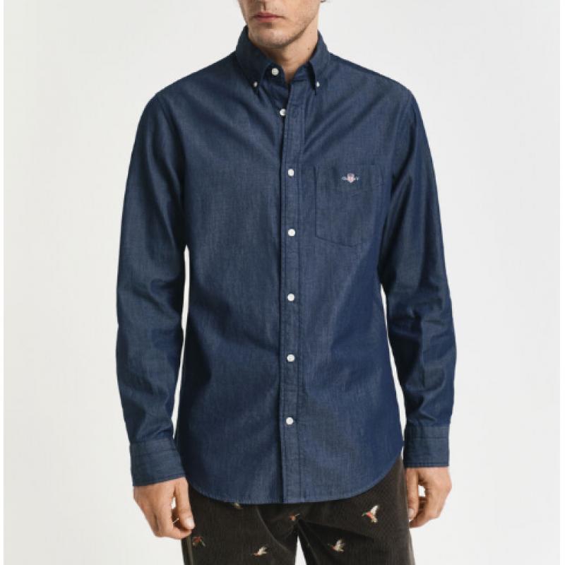 Chemise regular fit indigo