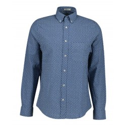 CHEMISE EN COTON ET LIN IMPRIMÉ RÉGULIER