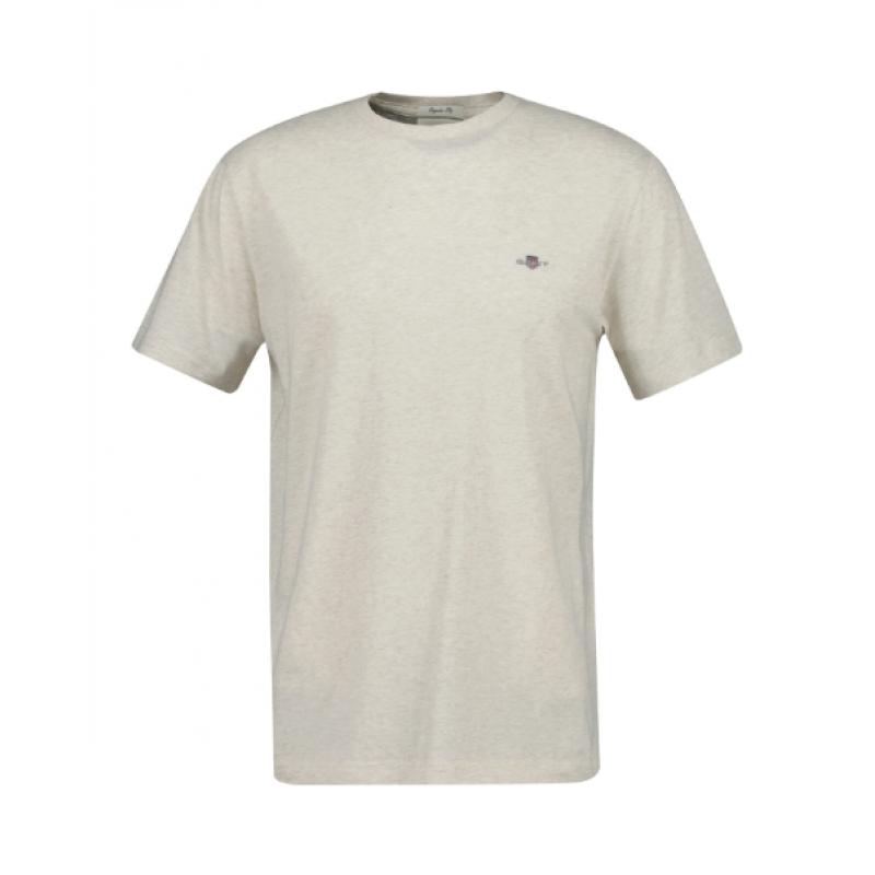 T-shirt beige chiné coupe regular Shield