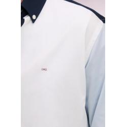 Chemise Eden Park homme Colorblock - Coton - Coupe regular - Bleu marine