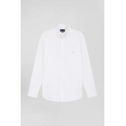 Chemise Eden Park Homme - Popeline de coton - Coupe Regular - Blanc