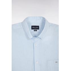 Chemise Eden Park - 100% Lin - Coupe Droite - Bleu Ciel