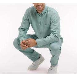 Chemise Eden Park - 100% Lin - Coupe Droite - Vert D'eau