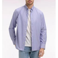 Chemise Eden Park - Coton Pinpoint Rayé - Rose Clair - Coupe Regular