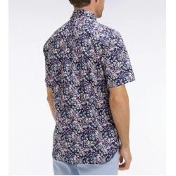 Chemise Eden Park Manches Courtes - Popeline et Cambray - Rose - Coupe Regular