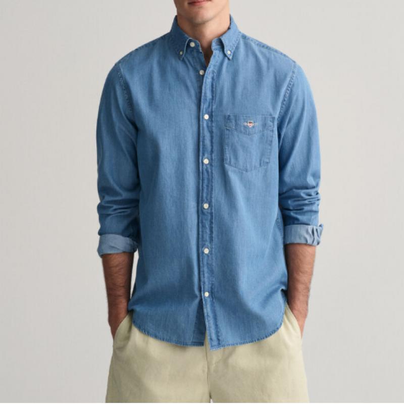 Chemise GANT - Chambray Indigo - Coupe Regular
