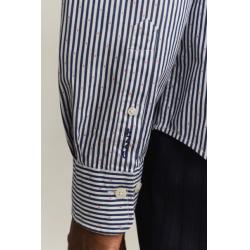 Chemise GANT - Fil Teint - Bleu Marine - Coupe Regular