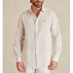 Chemise Vicomte A. - Lin Beige - Coupe Regular