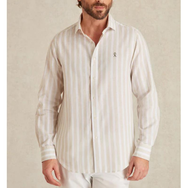Chemise Vicomte A. - Lin Beige - Coupe Regular