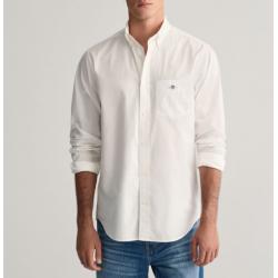 Chemise GANT - Popeline Blanche - Coupe Regular - Manches Longues