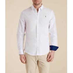 Chemise Vicomte A. - Oxford Blanc - Coupe Regular Fit - Manches Longues