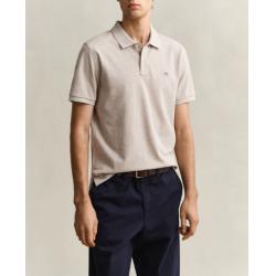 Polo GANT - Beige Chiné - Coupe Regular - Manches Courtes