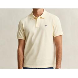Polo GANT - Coupe Regular en Coton Piqué - Jaune Vanille