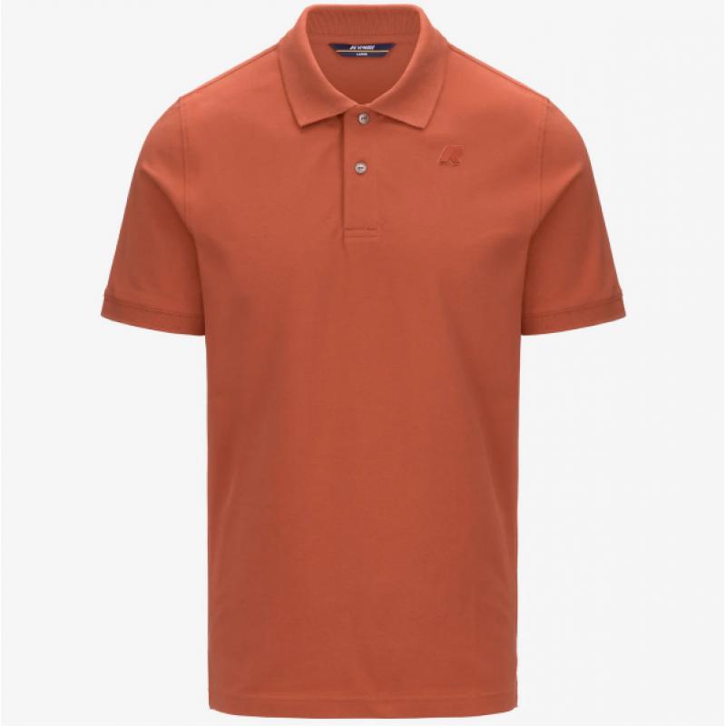 Polo K-Way - Slim en Piqué Stretch - Orange Brownish