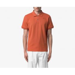 Polo K-Way - Slim en Piqué Stretch - Orange Brownish