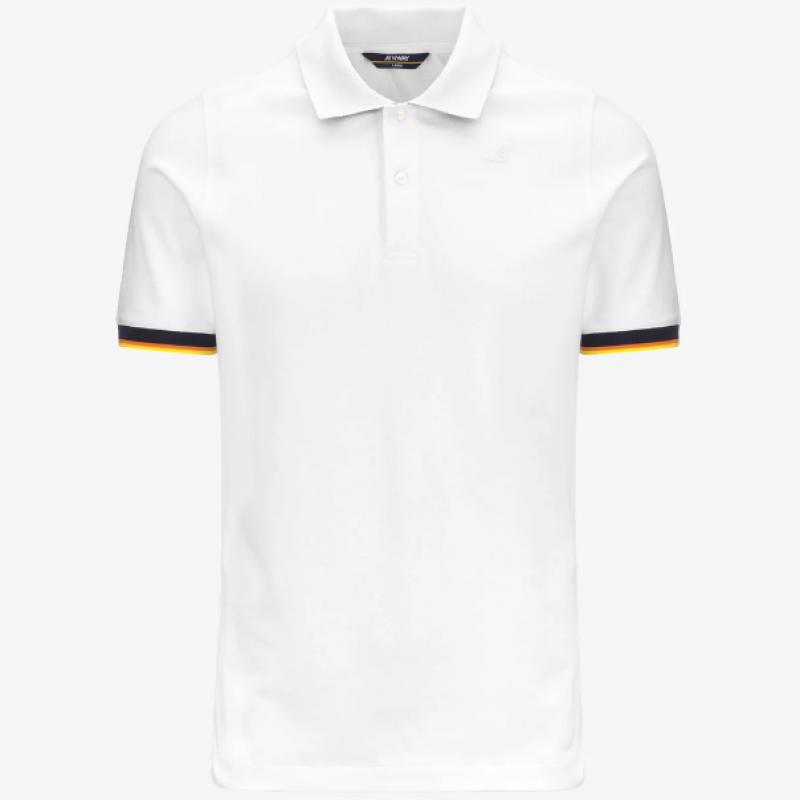 Polo K-Way - Slim en Piqué - Blanc