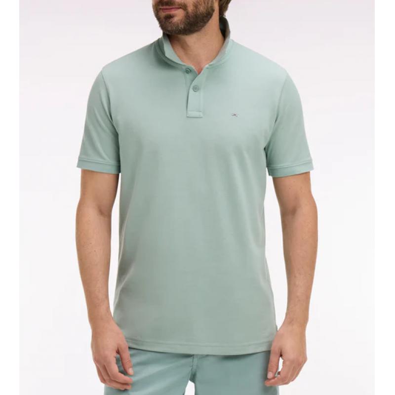 Polo Eden Park - Coton Vert d'Eau - Manches Courtes - Coupe Regular