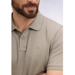 Polo Eden Park - Coton Kaki - Manches Courtes - Coupe Regular