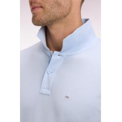 Polo Eden Park - Coton Bleu Ciel - Manches Courtes - Coupe Regular