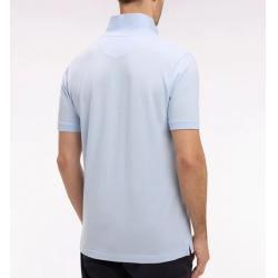 Polo Eden Park - Coton Bleu Ciel - Manches Courtes - Coupe Regular