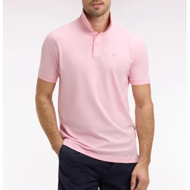 Polo Eden Park - Coton Rose Clair - Manches Courtes - Coupe Regular