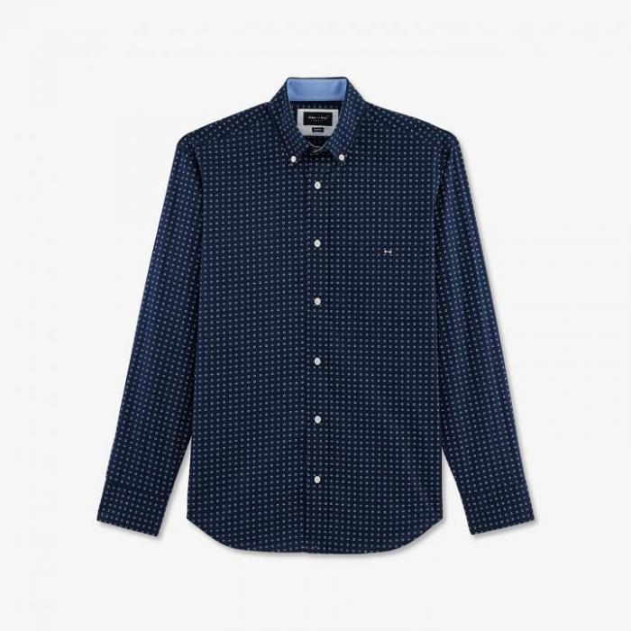 Chemise en coton Pima à motif nœuds. Chemise en coton Pima à motif nœuds.
