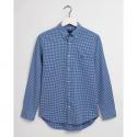 CHEMISE EN POPELINE DE COTON A CARREAUX VICHY BICOLORE CHEMISE EN POPELINE DE COTON A CARREAUX VICHY BICOLORE